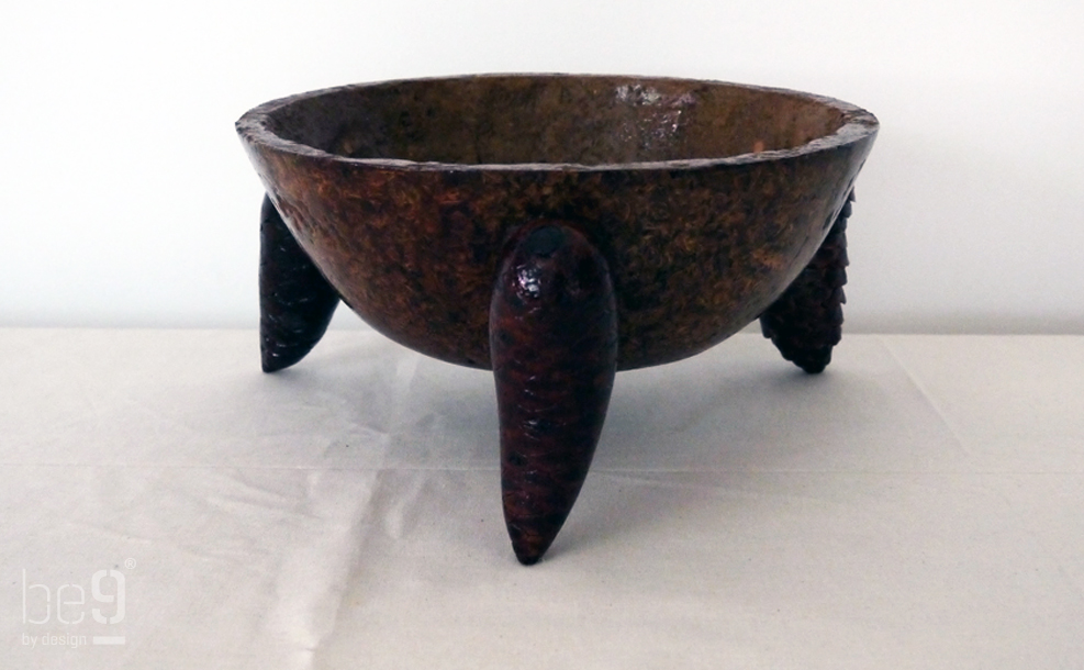 Dome shaped pine chip bowl