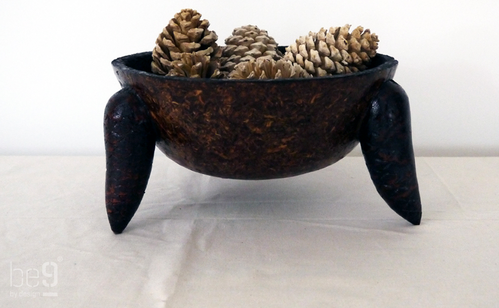 Bleached Scots Pinecone chips bowl